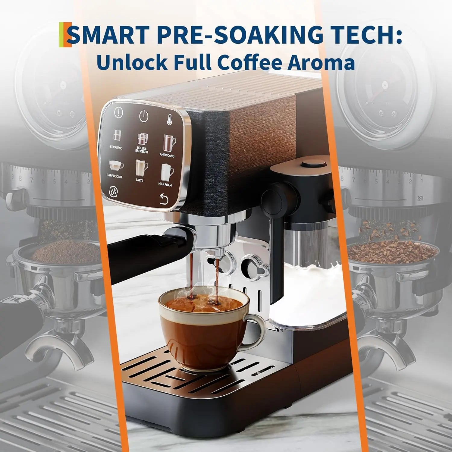 Professional Coffee Maker with Auto Milk Frother